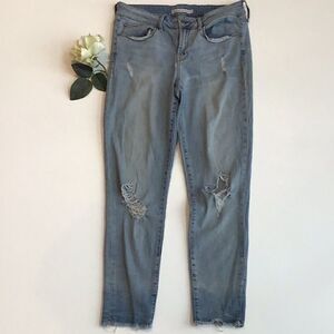 Melrose and Market Skinny Distressed mid rise jean